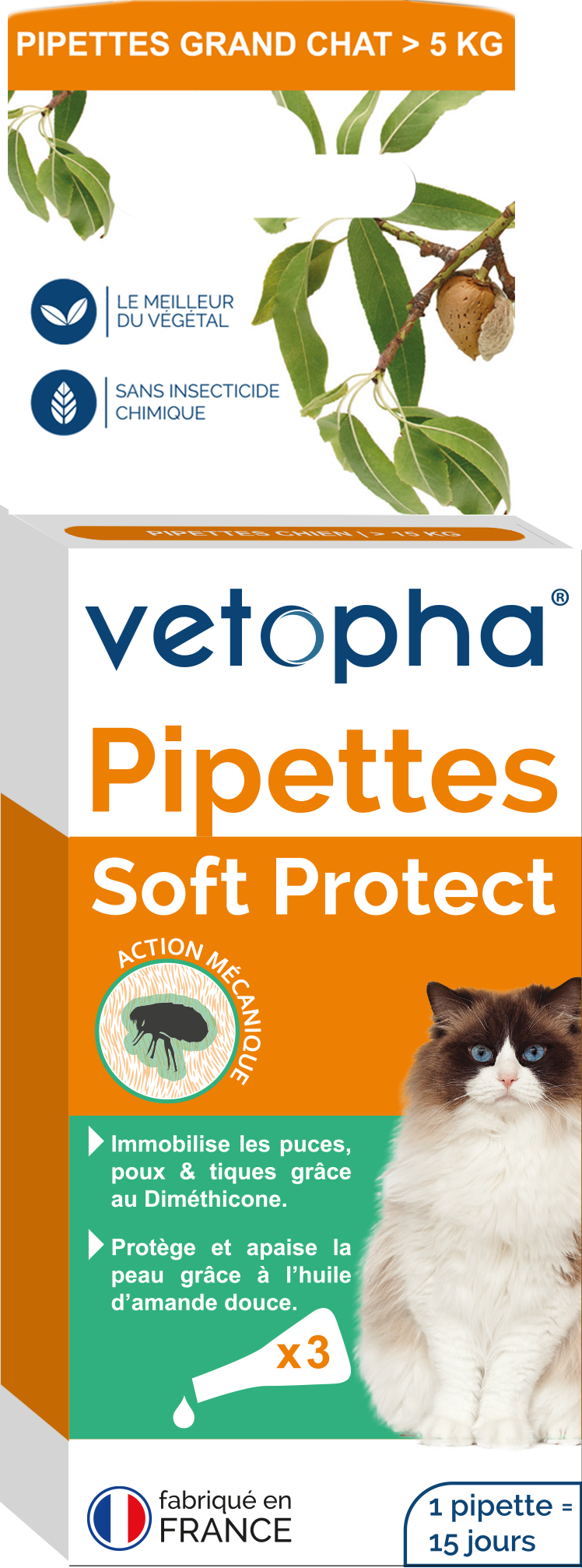 VETOPHA pipettes soft protect grand chat