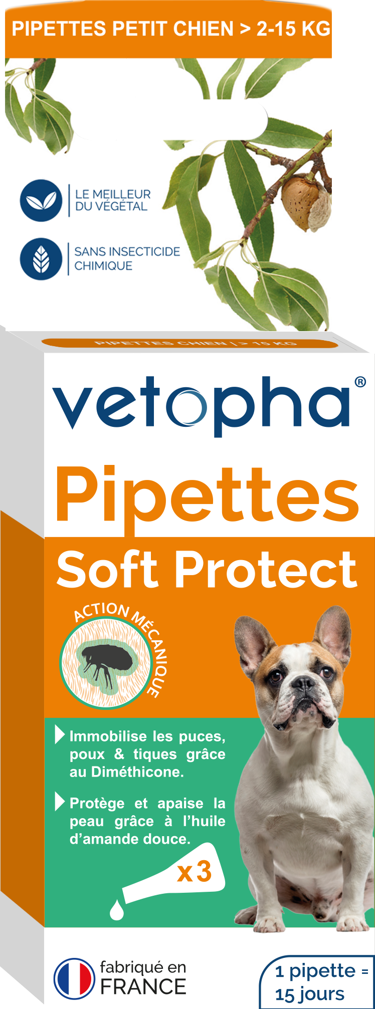 VETOPHA pipettes soft protect petit chien